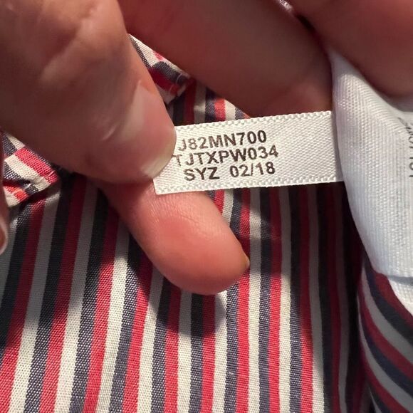 Tommy Hilfiger striped 1/4 button  top - Picture 6 of 12
